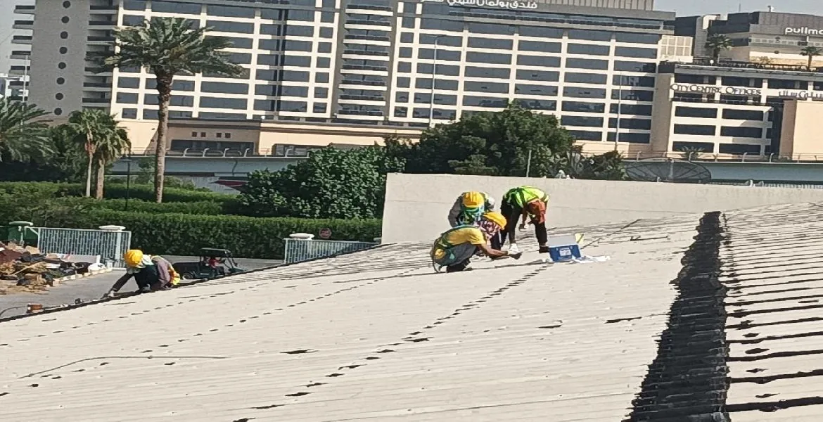 Creek - metal roof waterproofing project by Promax in Dubai, UAE