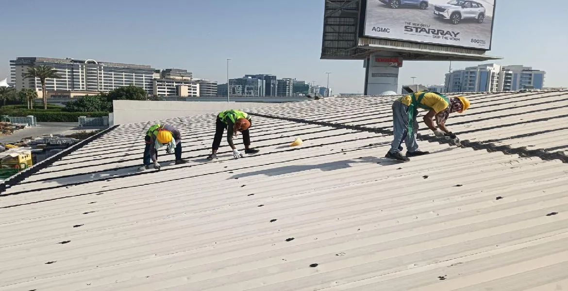 Creek - metal roof waterproofing project by Promax in Dubai, UAE