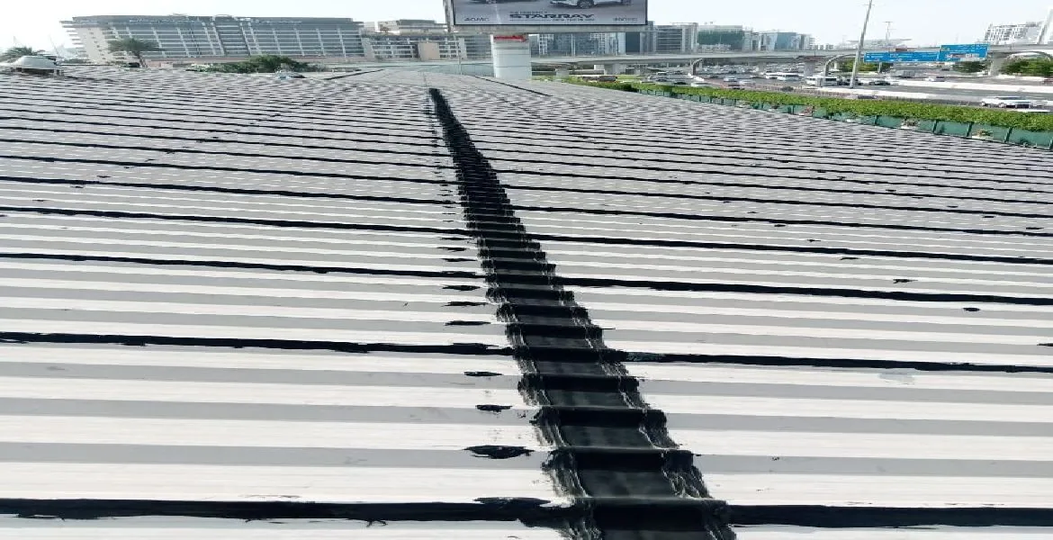Creek - metal roof waterproofing project by Promax in Dubai, UAE