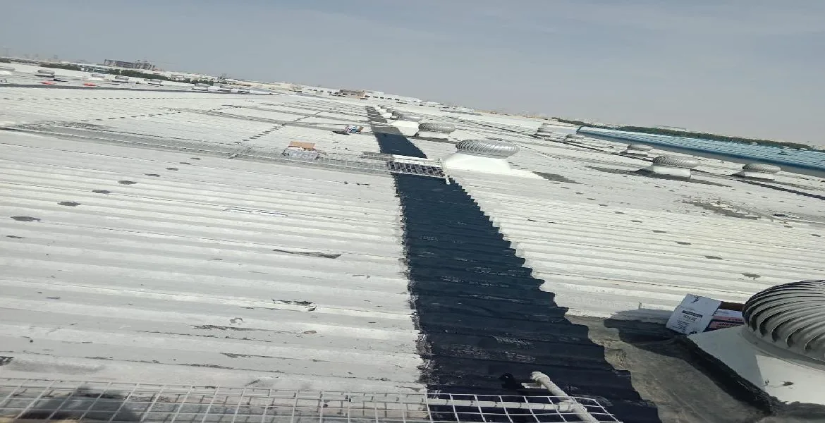 Cwt - metal roof waterproofing project by Promax in Dubai, UAE