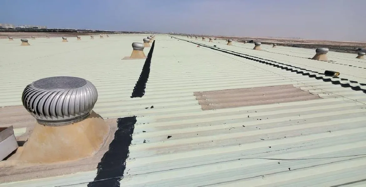 Cwt - metal roof waterproofing project by Promax in Dubai, UAE