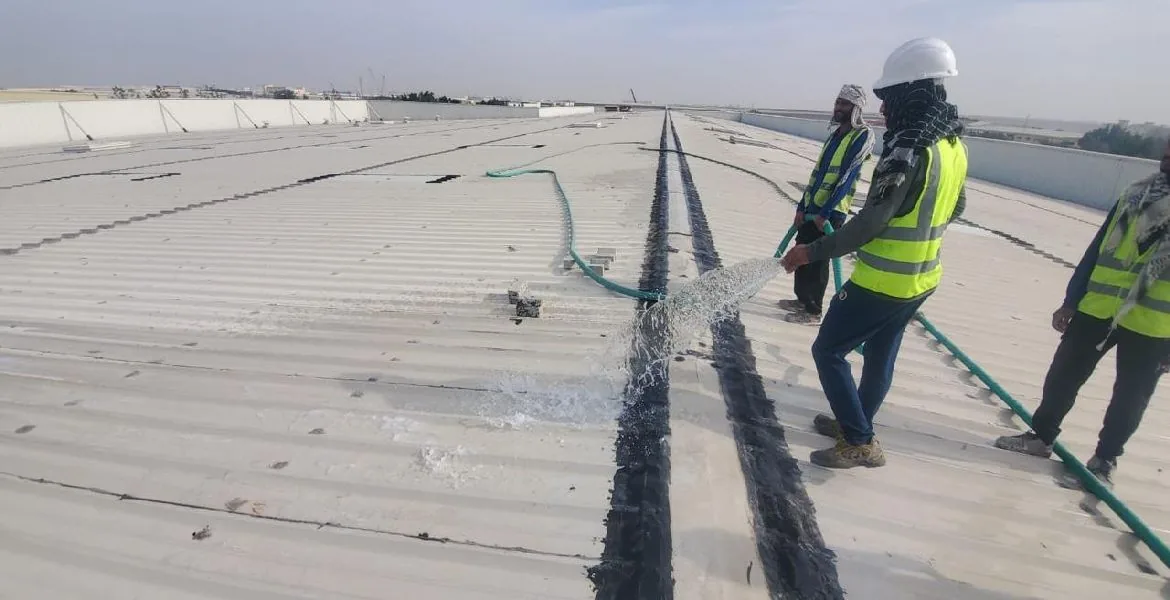 Dahbashi - metal roof waterproofing project by Promax in Dubai, UAE