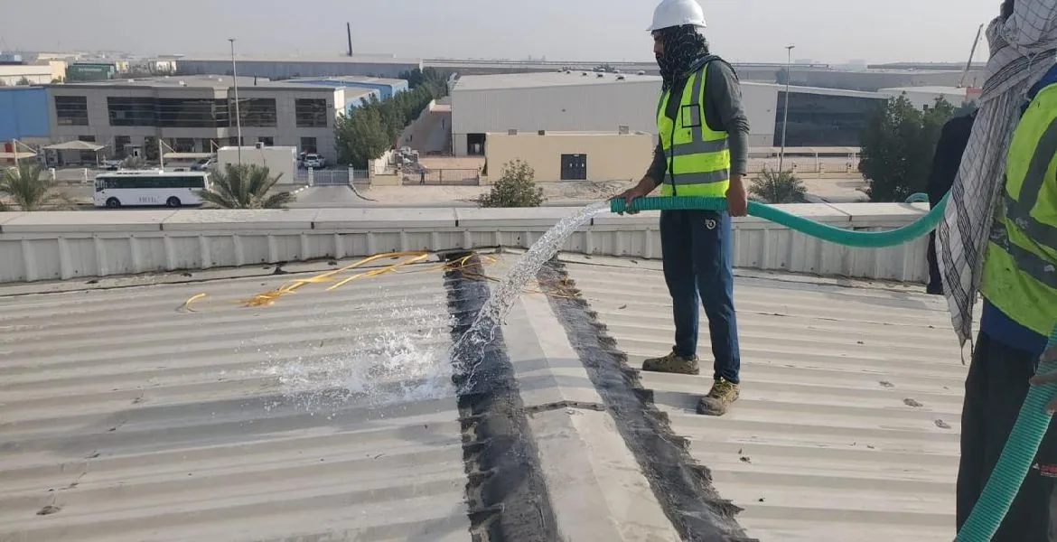 Dahbashi - metal roof waterproofing project by Promax in Dubai, UAE