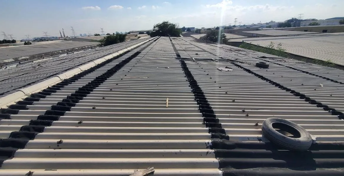 Mobh - metal roof waterproofing project by Promax in Dubai, UAE