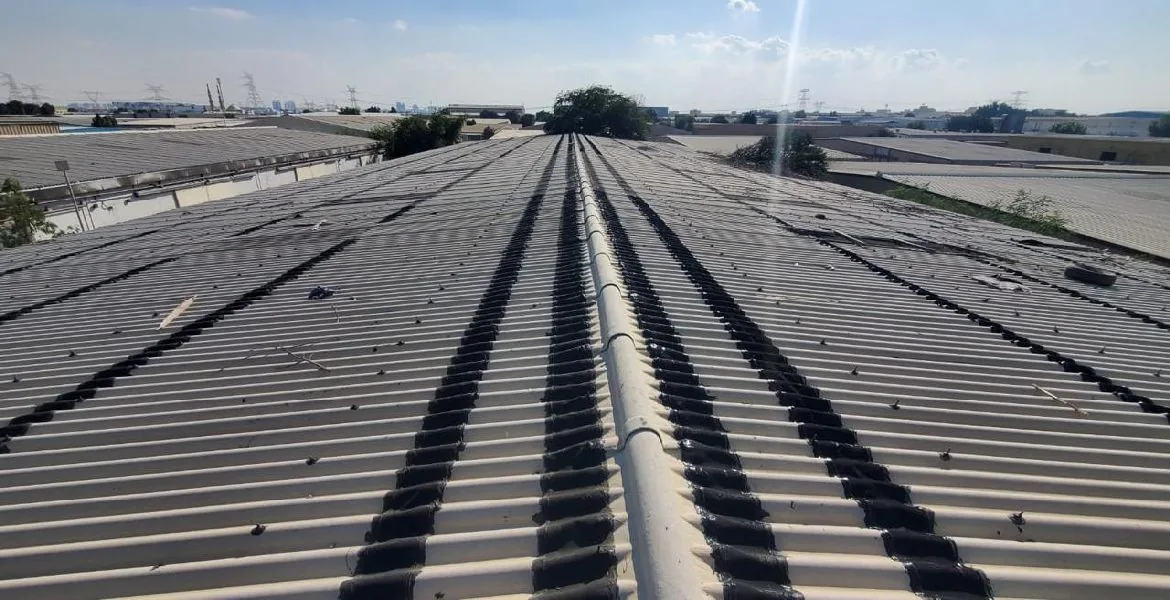 Mobh - metal roof waterproofing project by Promax in Dubai, UAE