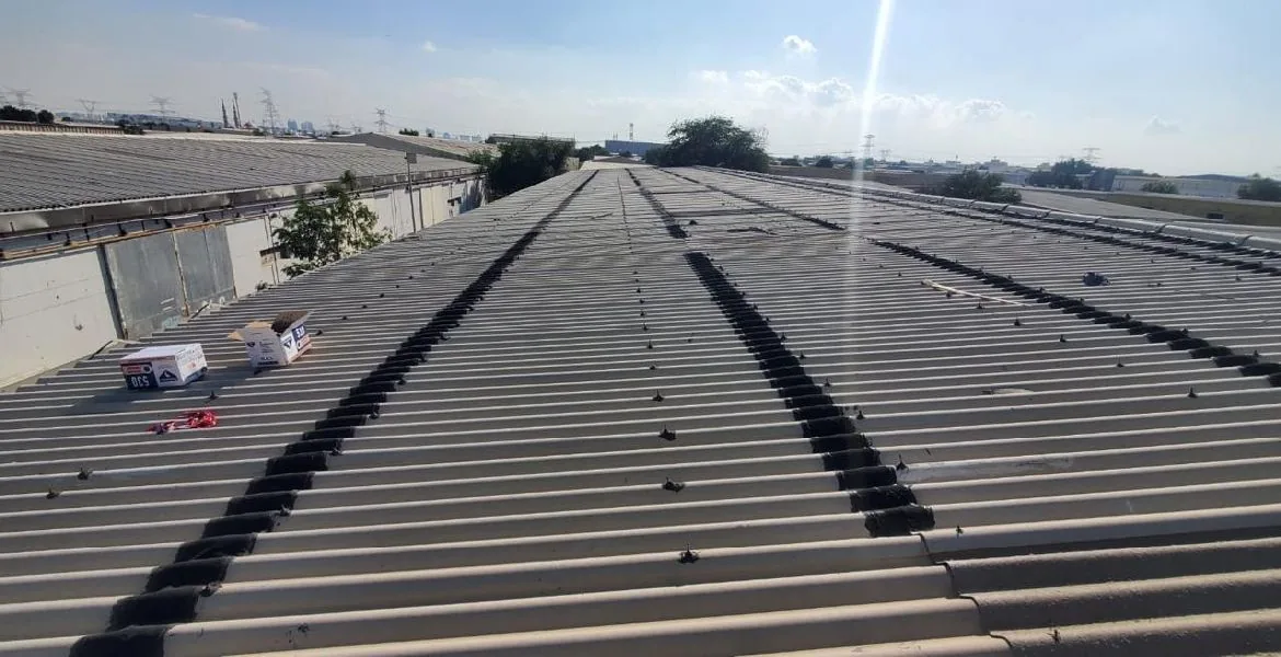 Mobh - metal roof waterproofing project by Promax in Dubai, UAE