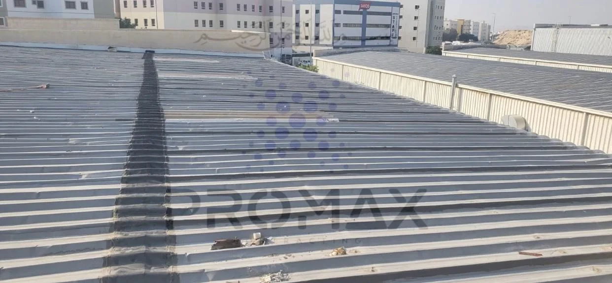 Prj10 Almeerath - metal roof waterproofing project by Promax in Dubai, UAE