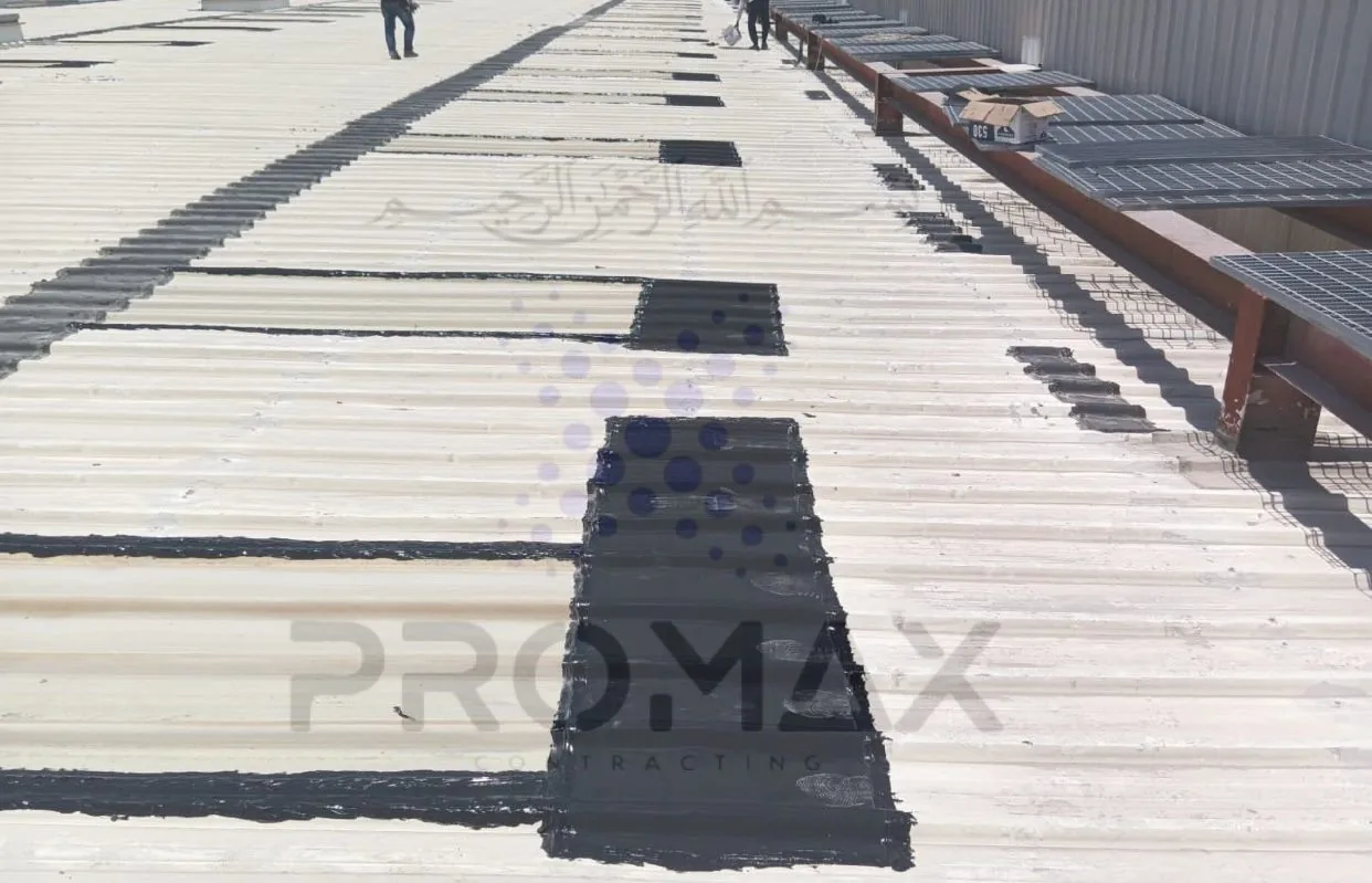 Prj11 Almulla - metal roof waterproofing project by Promax in Dubai, UAE