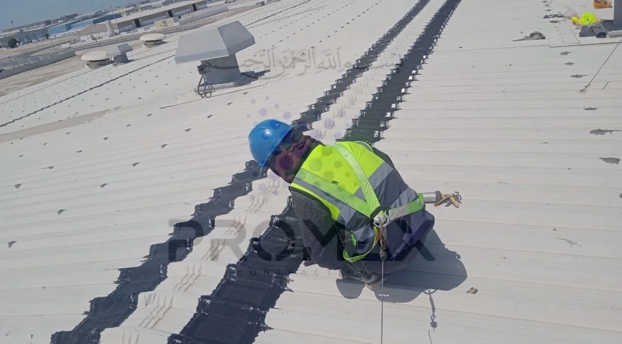Prj14 Cory - metal roof waterproofing project by Promax in Dubai, UAE