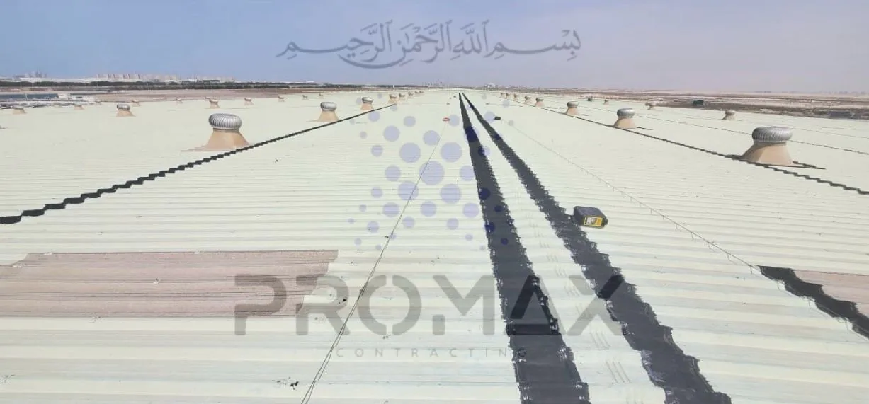 Prj17 Cwt - metal roof waterproofing project by Promax in Dubai, UAE