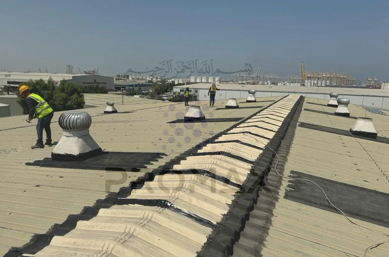 Prj24 Gerab - metal roof waterproofing project by Promax in Dubai, UAE