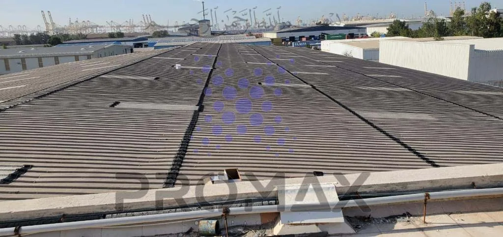 Prj40 Iss - metal roof waterproofing project by Promax in Dubai, UAE