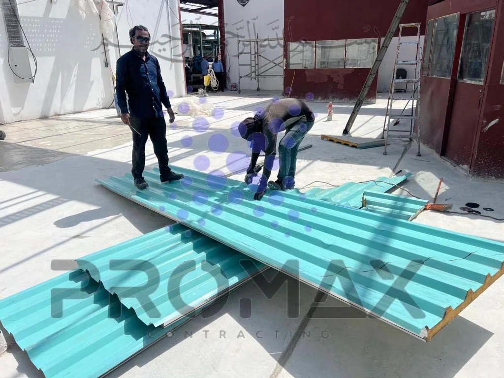 Prj51 Dolphin Reroofing - metal roof waterproofing project by Promax in Dubai, UAE