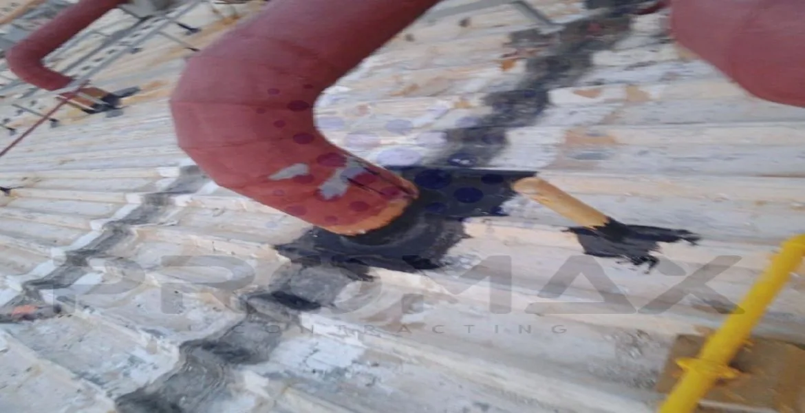Chimney - metal roof waterproofing by Promax Dubai UAE