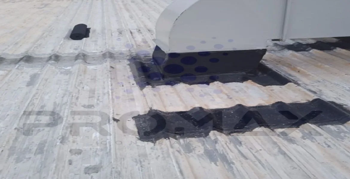 Chimney - metal roof waterproofing by Promax Dubai UAE