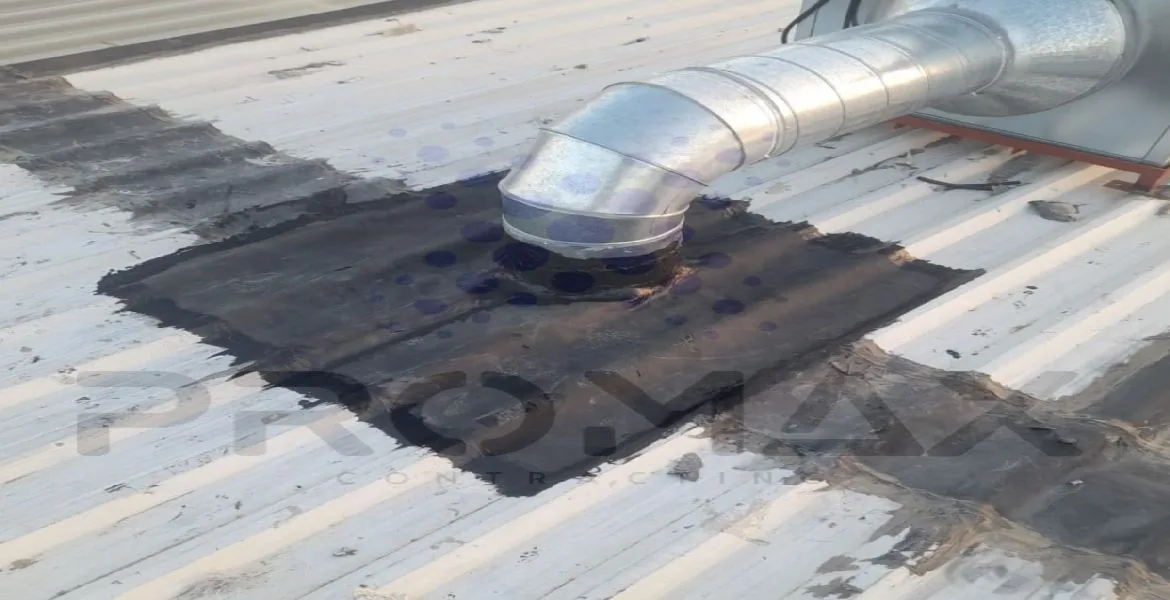 Chimney - metal roof waterproofing by Promax Dubai UAE