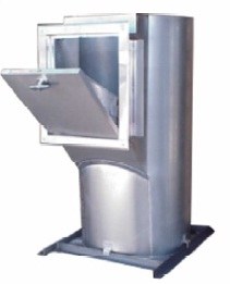 Garbage chute stainless steel intake door hopper unit