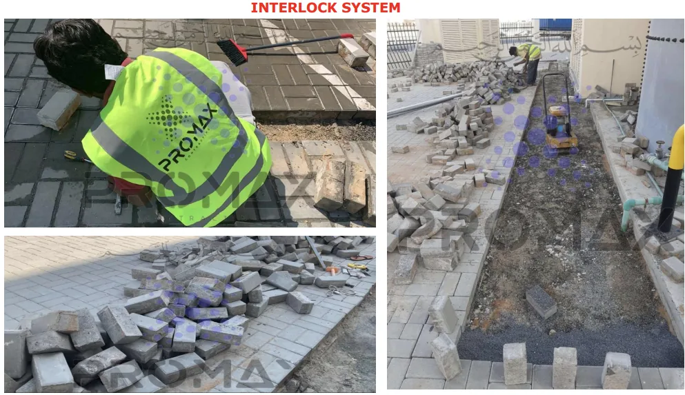 Interlock System for Herringbone Type, Offset Runner Type and Pinwheel Pattern Dubai UAE