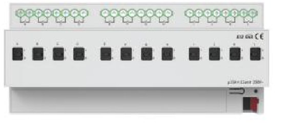 Rail-Mount 12-Load Switch Actuator LKNXA007 — KNX DIN-rail device UAE